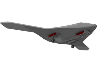 X-47B Unmanned Drone 3D Model preview