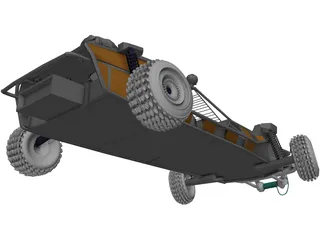 Postapocalyptic Buggy 3D Model preview