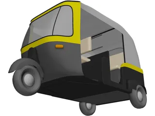 India City Car 3D Model preview