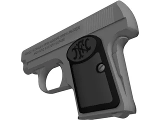 Browning 1906 Pistol 3D Model preview