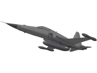 Northrop F-5E Tiger 2 3D Model preview