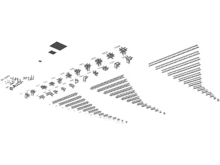 Prolyte H30D Triangulair Aluminium Truss Structure Collection 3D Model preview