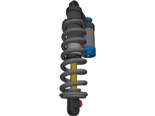 Fox Racing Shox DHX 5.0 Air Shock 3D Model preview