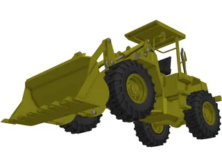 Hydraulic Loader 3D Model preview