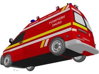Volkswagen Transporter T5 Ambulance (2013) 3D Model preview