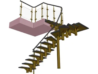 Stairs 3D Model preview
