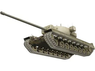 US T29 Tank 3D Model preview