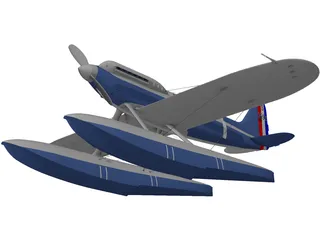 Supermarine S.6B 3D Model preview
