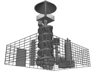 Oil Factory 3D Model preview