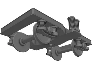 Railroad Bogie 3D Model preview