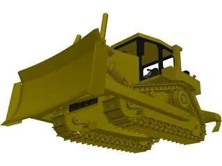 Caterpillar D6R Bulldozer 3D Model preview