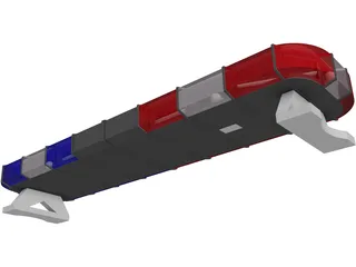 Whelen Edge Police Lightbar 3D Model preview