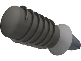 Dental Implant with Abutement 3D Model preview