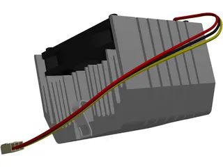 CPU Cooler 3D Model preview