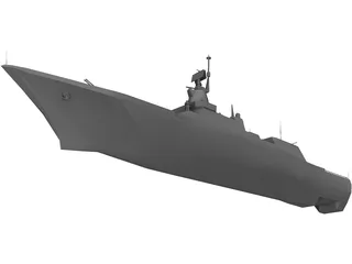 Steregushchiy Battle Ship 3D Model preview