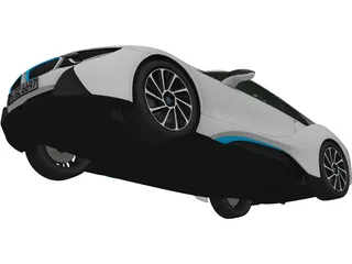 BMW i8 (2015) 3D Model preview