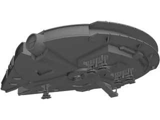 Star Wars Millenium Falcon YT-1300 3D Model preview
