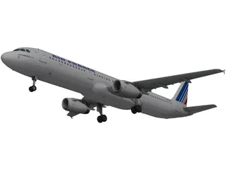 Airbus A320 Air France 3D Model preview