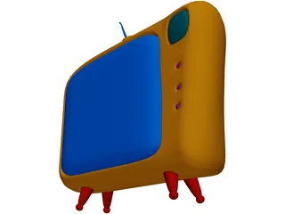 Cartoon TV 3D Model preview