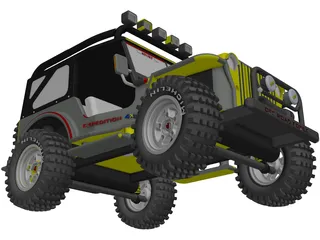 Jeep Wrangler 4x4 Expedition 3D Model preview