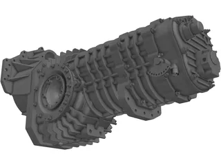 Mendeola HD Gearbox 3D Model preview