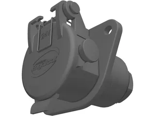 ABS Socket for Trailer 3D Model preview