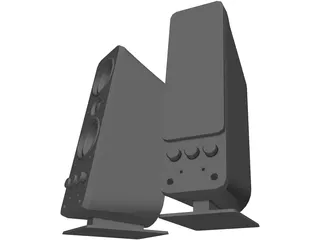 Creative Gigaworks T40 Speakers 3D Model preview