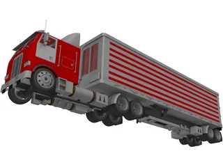 Freightliner Truck 3D Model preview