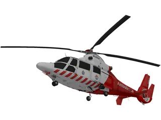 Eurocopter AS-365 Air Ambulance 3D Model preview