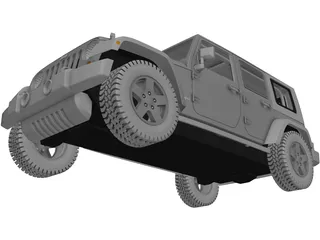 Jeep Wrangler Unlimited 3D Model preview