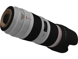 Canon EF 70-200mm f/2.8 L IS USM Lens 3D Model preview