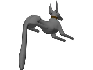 Anubis Statue 3D Model preview