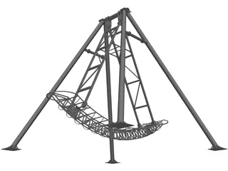 Amusement Park Ship 3D Model preview