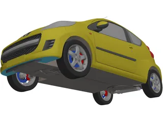 Peugeot 107 3D Model preview