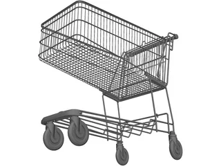 Shopping Trolley 3D Model preview