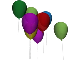 Balloons 3D Model preview