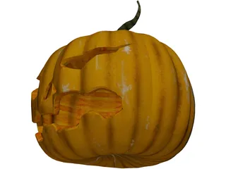 Pumpkin Head Halloween 3D Model preview