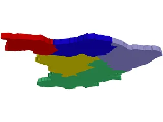 Brazil Map 3D Model preview