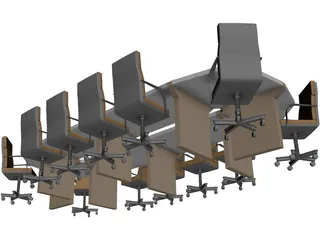 Conference Table 3D Model preview