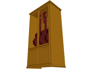 Guitar Cabinet 3D Model preview