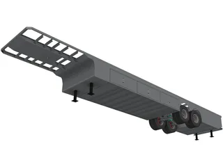 Truck Semitrailer 3D Model preview