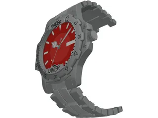 Sport Watch 3D Model preview