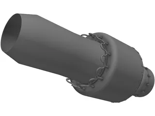 Jet Turbine for Light Aircraft 3D Model preview