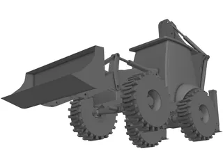 Excavator 3D Model preview