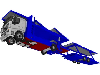Iveco Stralis Car Carrier 3D Model preview