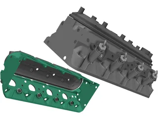 Chevrolet LS Engine Heads 3D Model preview