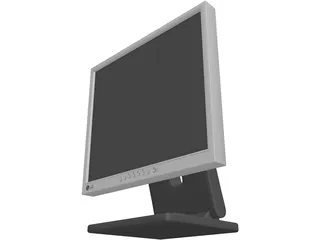 LG LCD Computer Monitor 3D Model preview
