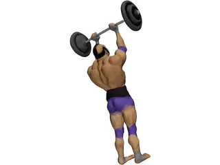Body Builder Action Figure 3D Model preview