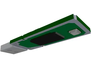 USB Memory Stick Internal Parts 3D Model preview