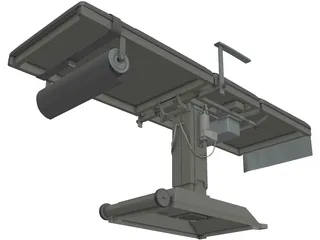Hospital Bed 3D Model preview
